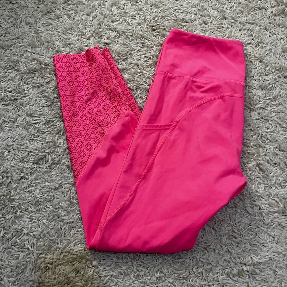zyia active pink 7/8 leggings size small